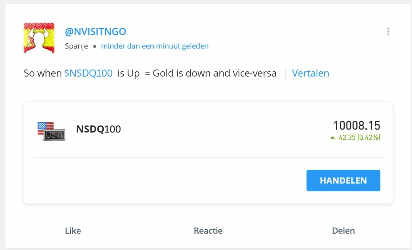 eToro social handelen