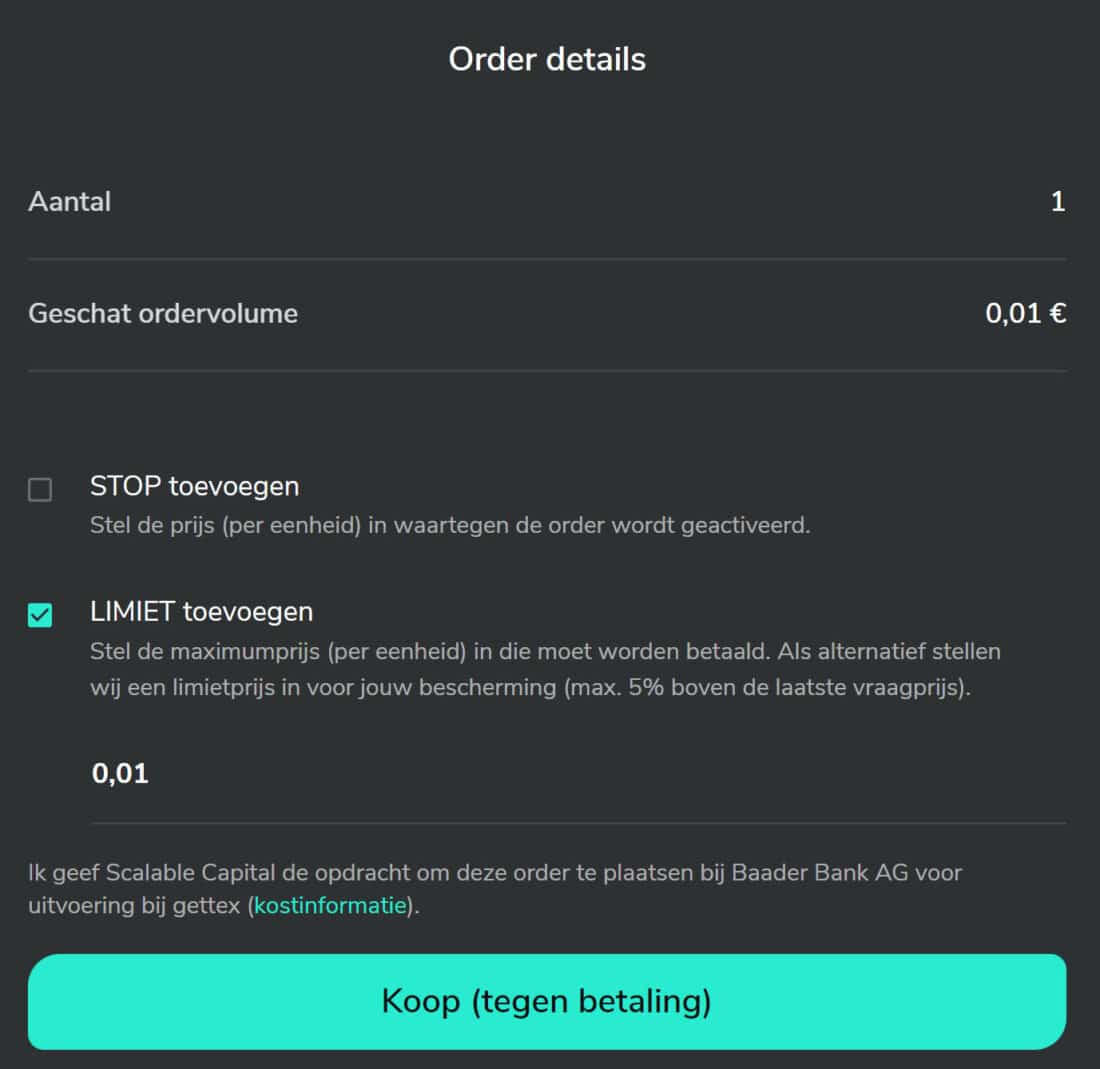 Aandelen kopen Scalable Capital