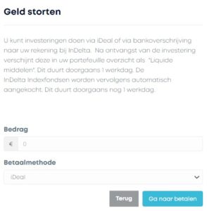 Geld storten InDelta