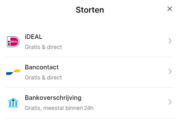 Geld storten Finst