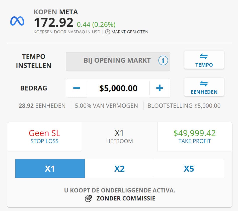 Meta aandelen kopen